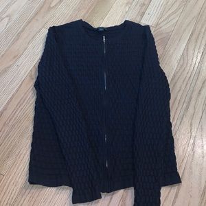 Ann Taylor Zip Up Black Sweater Women’s Medium